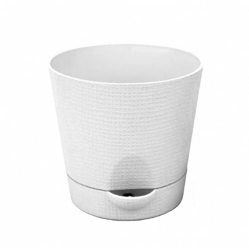 Горщик Фіалка 0.7 л з системою прикореневого поливу білий Горщик Фіалка 0.7 л з системою прикореневого поливу білий