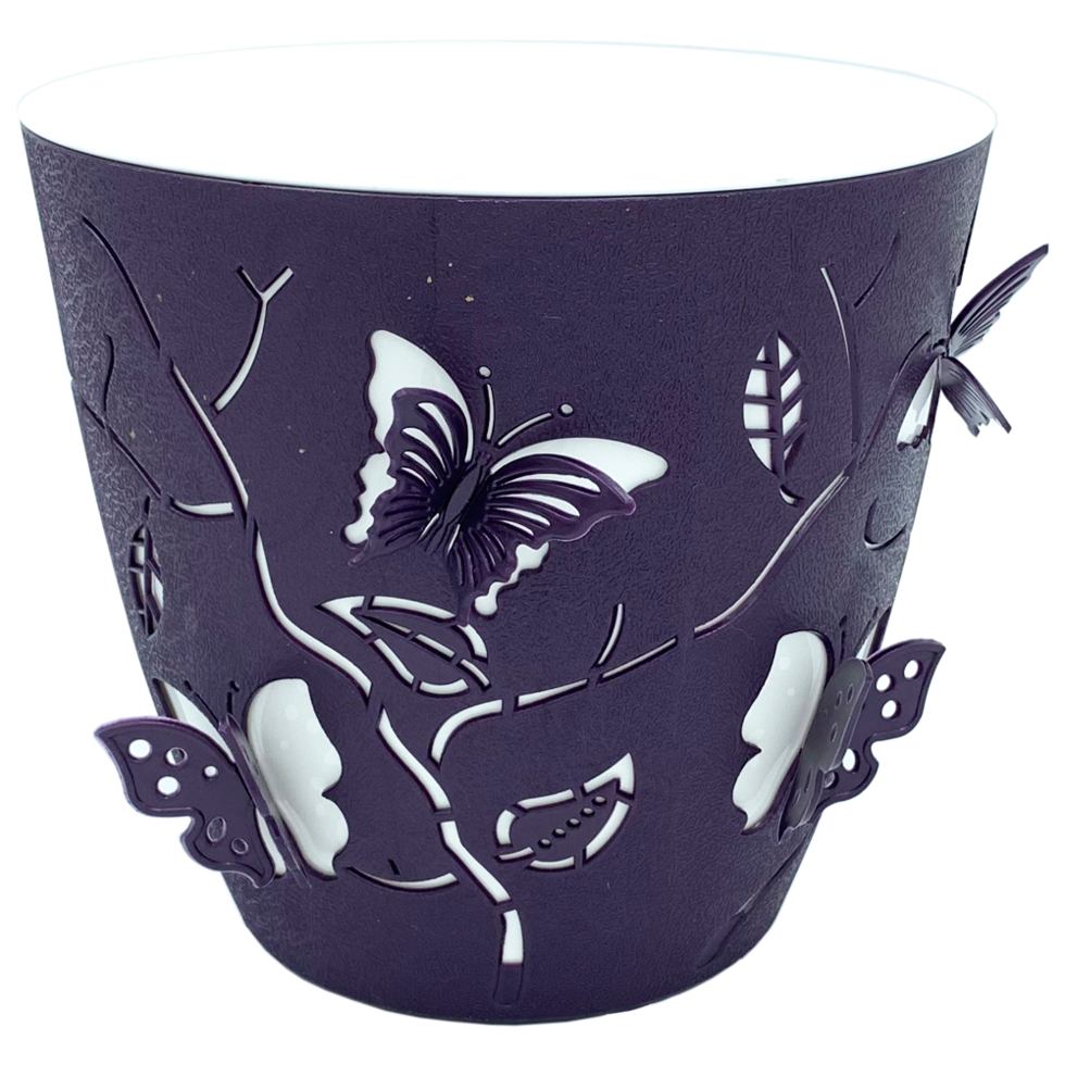 Горшок для цветов Планета 3D 0,7 л фиолетовый Горшок для цветов Планета 3D 0,7 л фиолетовый