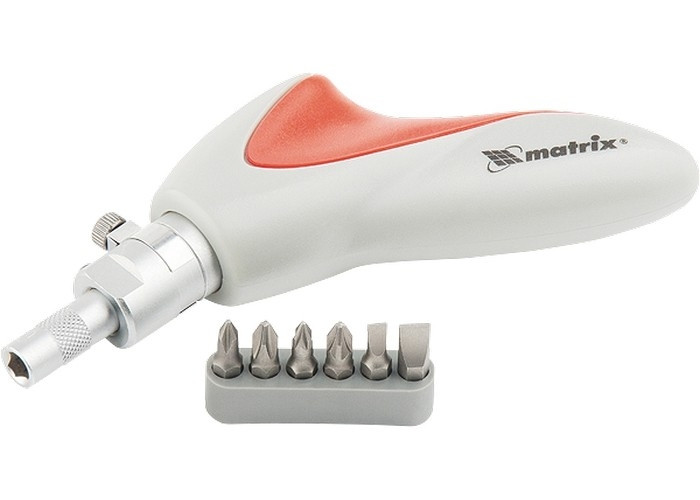 Викрутка реверсивна пістолетного типу, силовий елемент під ключ, набір біт, CrV, 6 шт, 115509 Викрутка реверсивна пістолетного типу, силовий елемент під ключ, набір біт, CrV, 6 шт, 115509