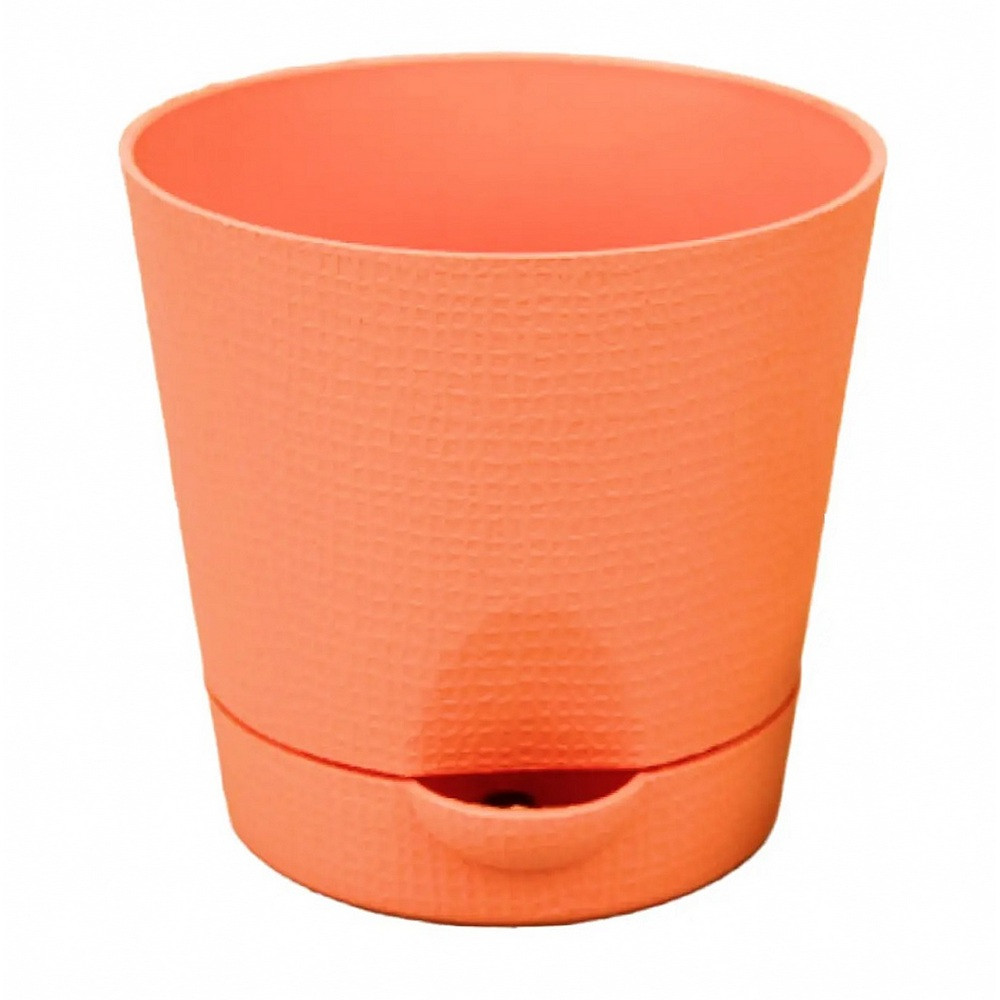 Горщик Фіалка 0.7 л з системою прикореневого поливу персиковий