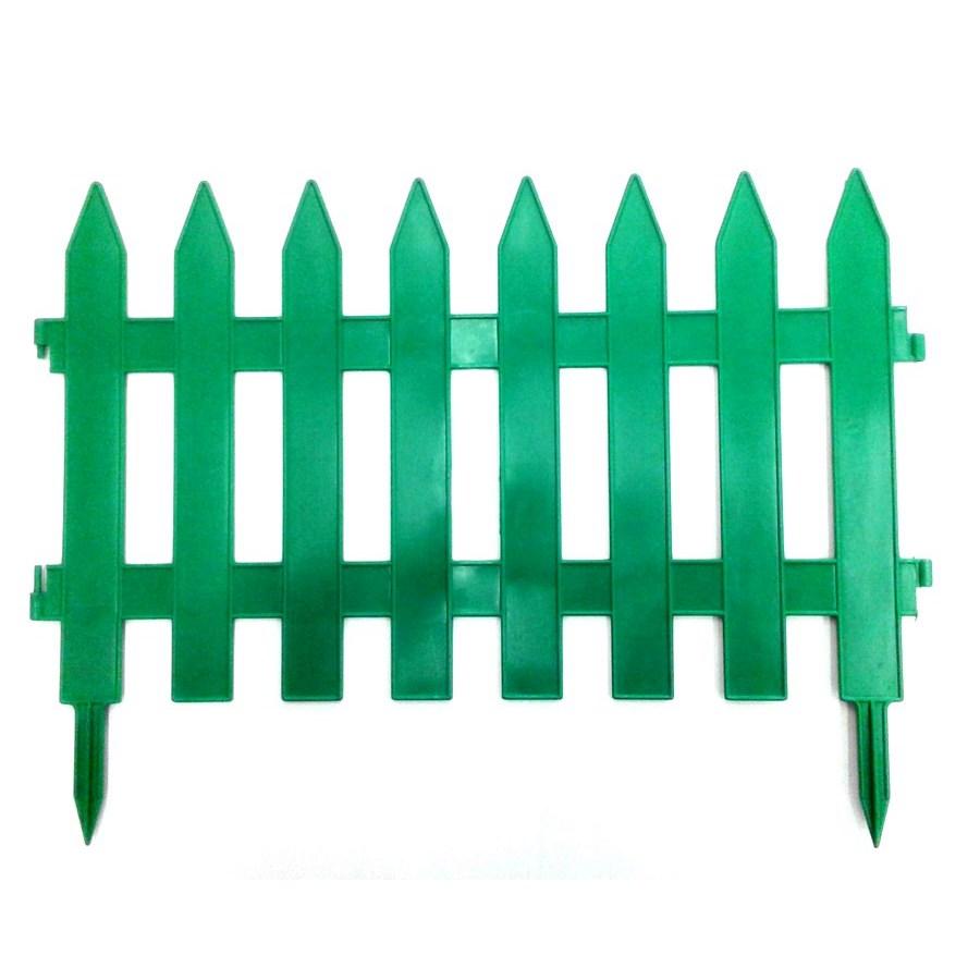 Заборчик (штакетник) для клумбы зеленый 2,25 м*28 см