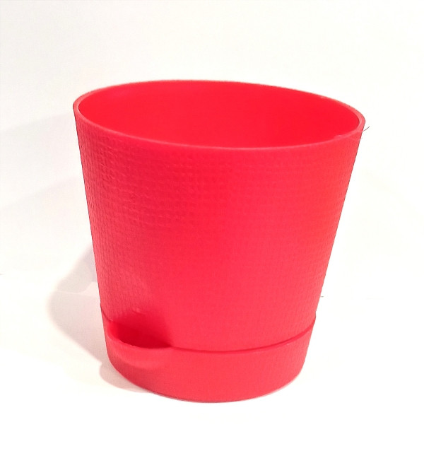 Горшок Фиалка 0.7 л с системой прикорневого полива красный