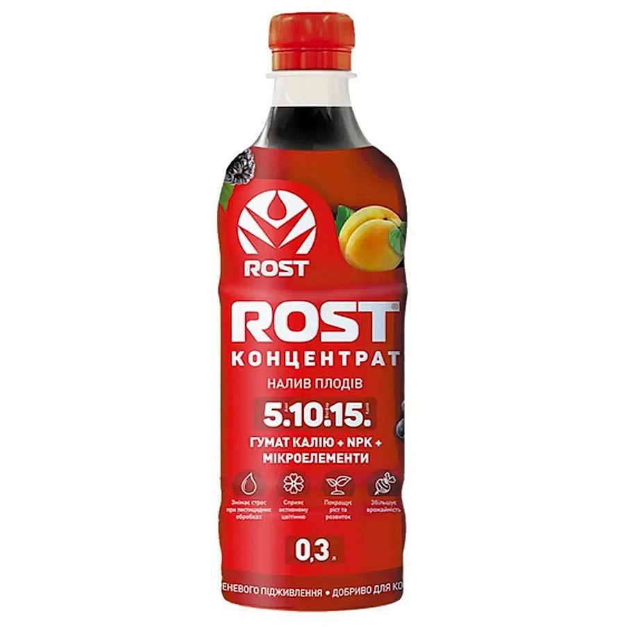 Добриво Рост Концентрат налив плодів NPK 5.10.15 300 мл Добриво Рост Концентрат налив плодів NPK 5.10.15 300 мл