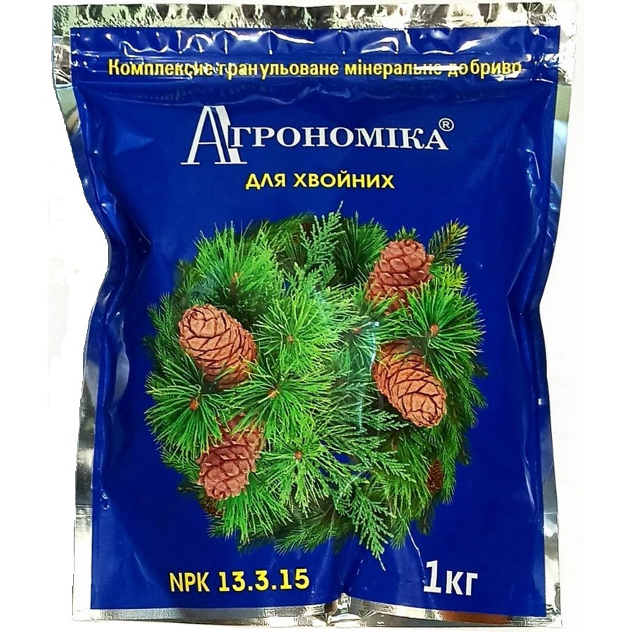 Удобрение пролонгированное Агрономика для хвойных 13.3.15 1 кг