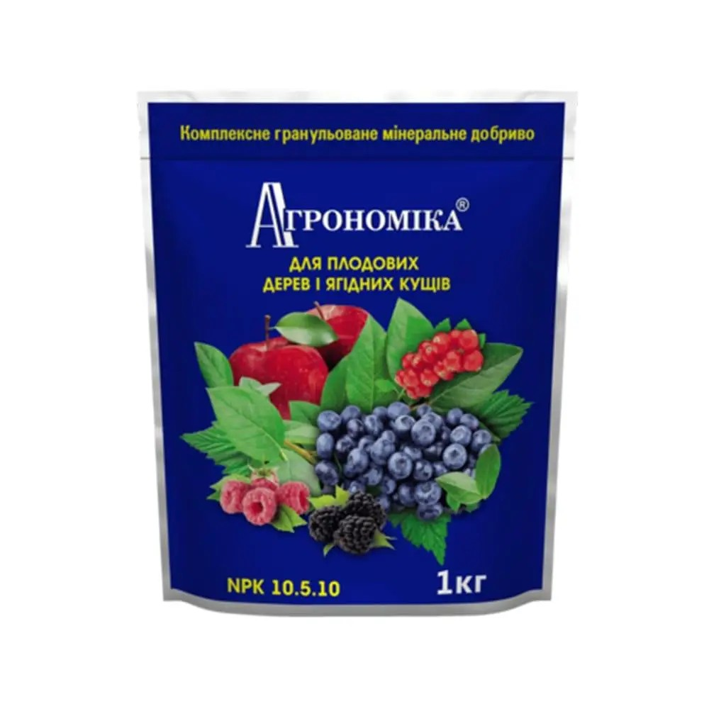 Удобрение пролонгированное Агрономика для плодовых и ягодных культур 10-5-10 1 кг Удобрение пролонгированное Агрономика для плодовых и ягодных культур 10-5-10 1 кг