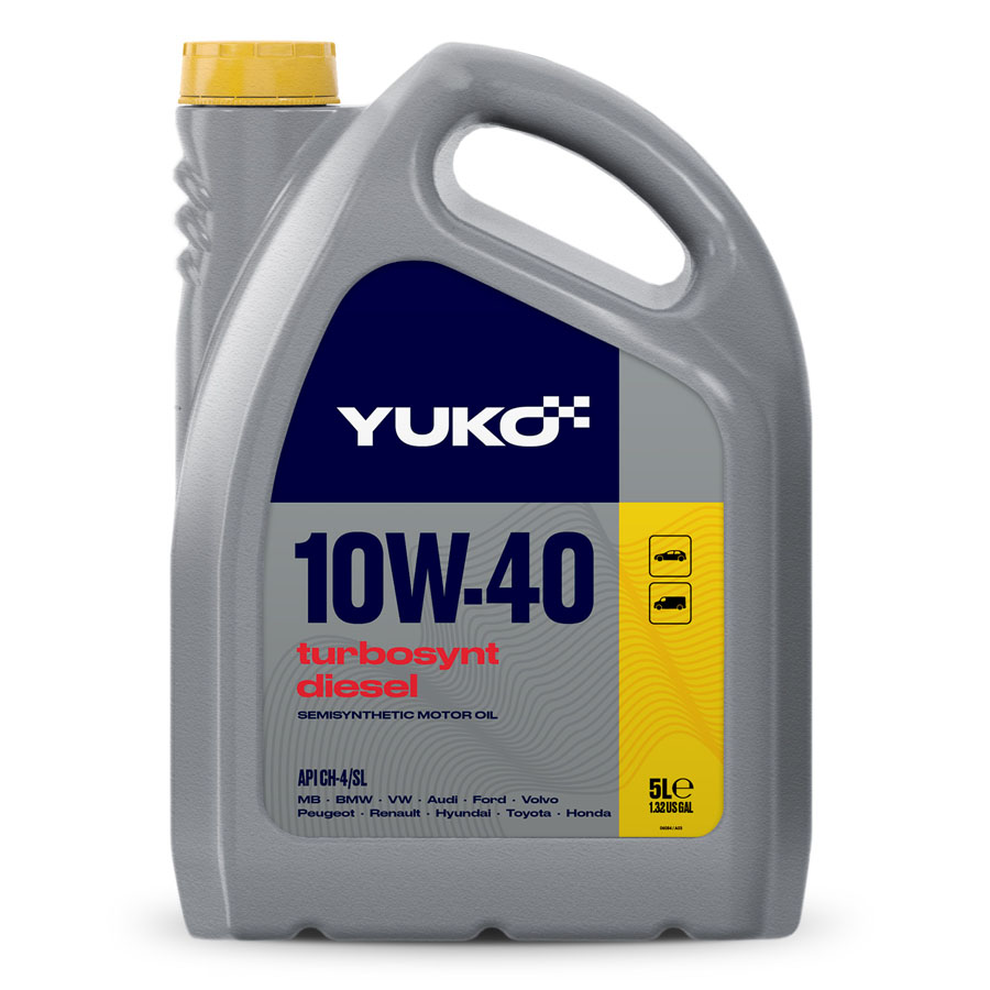Олива моторна YUKO TURBOSYNT DIESEL 10W-40 API CH-4/SL каністра 5л ПЕ Олива моторна YUKO TURBOSYNT DIESEL 10W-40 API CH-4/SL каністра 5л ПЕ