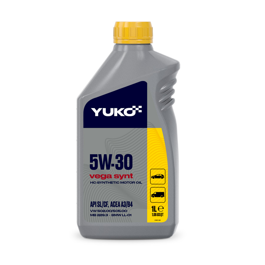 Олива моторна YUKO VEGA SYNT 5W-30 API SL/CF каністра 1л ПЕ Олива моторна YUKO VEGA SYNT 5W-30 API SL/CF каністра 1л ПЕ