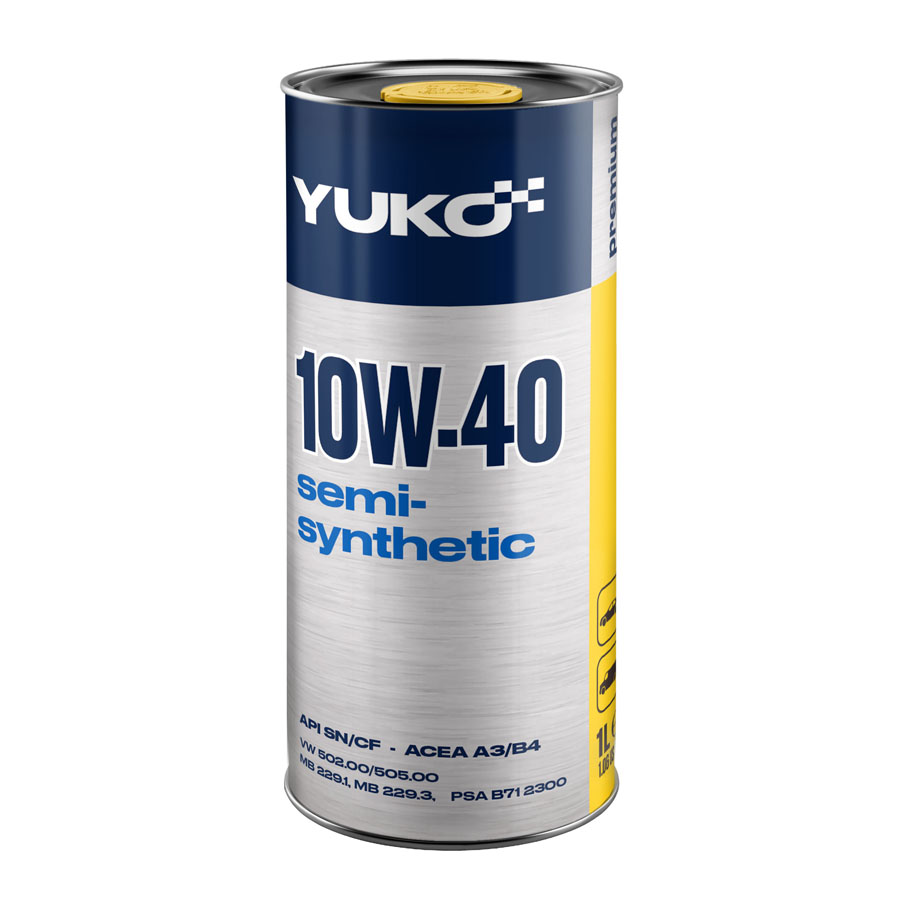 Олива моторна YUKO SEMISYNTHETIC 10W-40 API SN/CF каністра 1л жерсть Олива моторна YUKO SEMISYNTHETIC 10W-40 API SN/CF каністра 1л жерсть