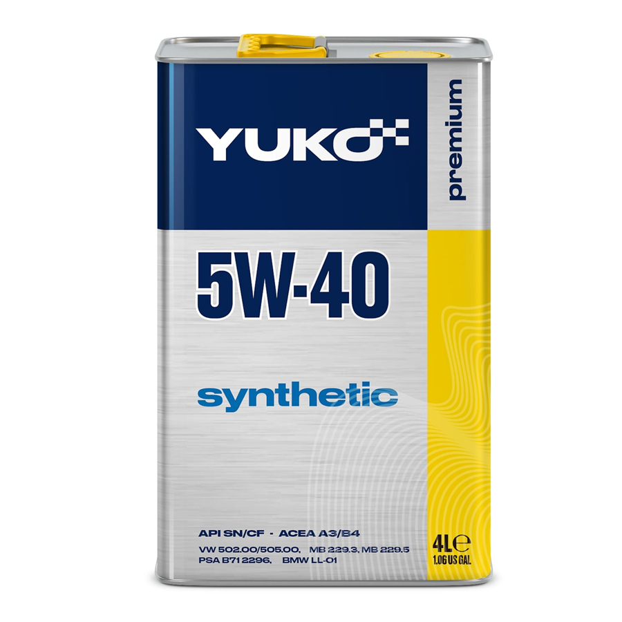 Олива моторна YUKO SYNTHETIC 5W-40 API SN/CF каністра 4л жерсть Олива моторна YUKO SYNTHETIC 5W-40 API SN/CF каністра 4л жерсть