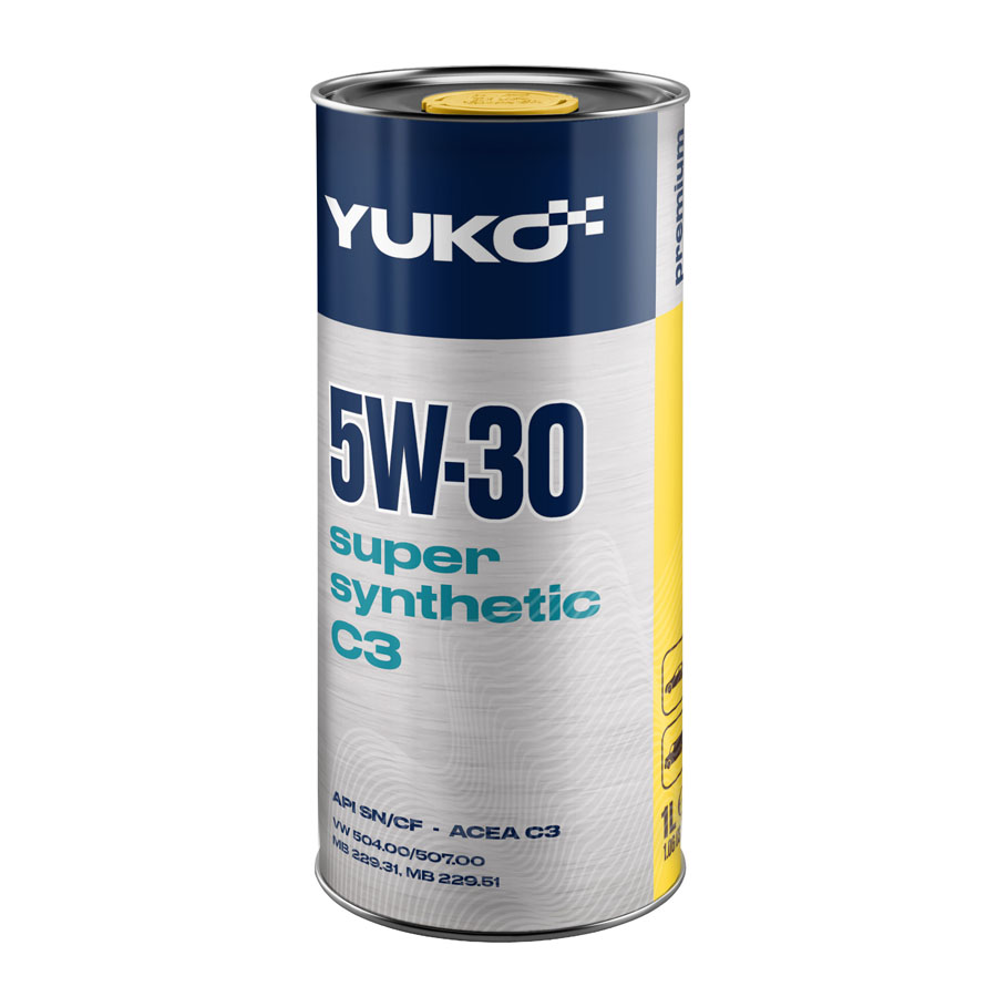 Олива моторна YUKO SUPER SYNTHETIC C3 5W-30 API SN/CF каністра 1л жерсть Олива моторна YUKO SUPER SYNTHETIC C3 5W-30 API SN/CF каністра 1л жерсть