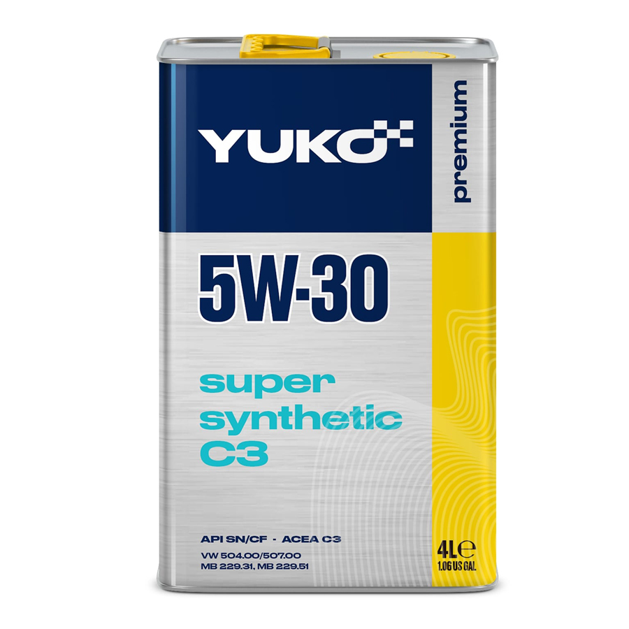 Олива моторна YUKO SUPER SYNTHETIC C3 5W-30 API SN/CF каністра 4л жерсть Олива моторна YUKO SUPER SYNTHETIC C3 5W-30 API SN/CF каністра 4л жерсть