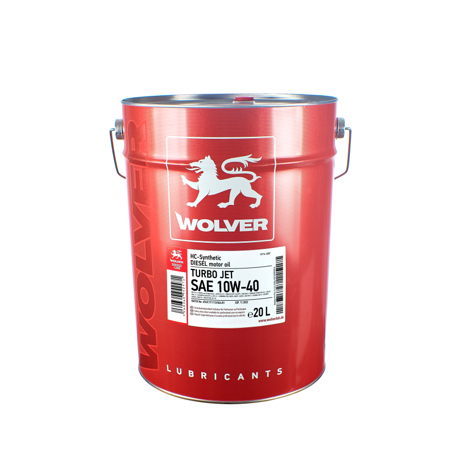 Олива моторна WOLVER TURBO JET SAE 10W-40  відро 20л жерсть