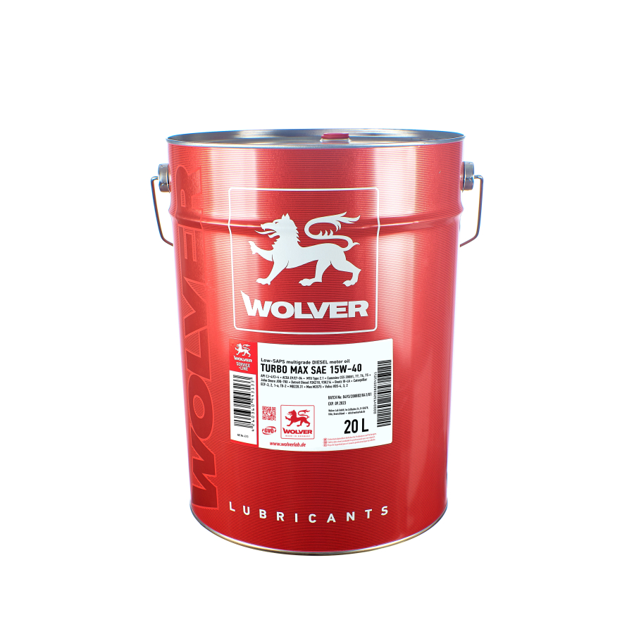 Олива моторна WOLVER TURBO MAX SAE 15W-40  відро 20л жерсть