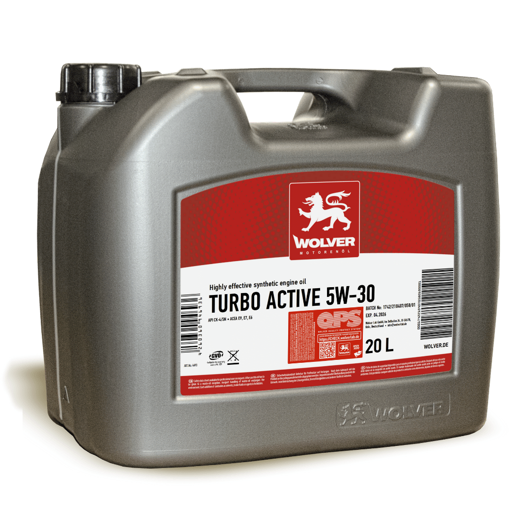 Олива моторна WOLVER TURBO ACTIVE SAE 5W-30 API CK-4/SN каністра 20л ПЕ