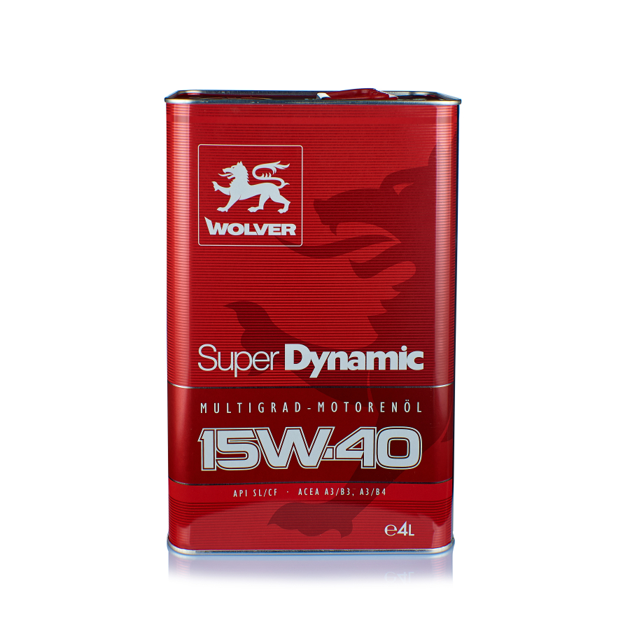 Олива моторна WOLVER SUPER DYNAMIC SAE 15W-40  каністра 4л жерсть