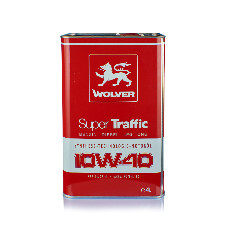 Олива моторна WOLVER SUPER TRAFFIC SAE 10W-40  каністра 4л жерсть