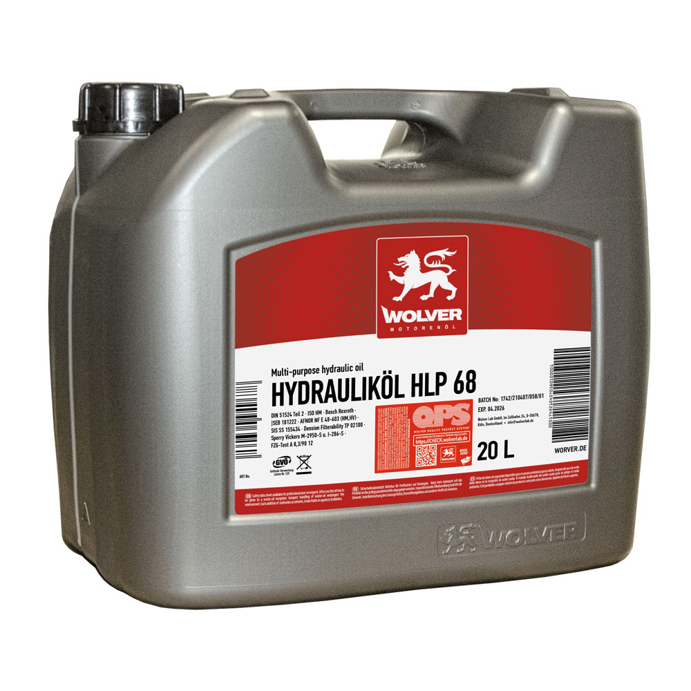 Олива гідравлічна WOLVER HYDRAULIKÖL HLP 68    каністра 20л ПЕ