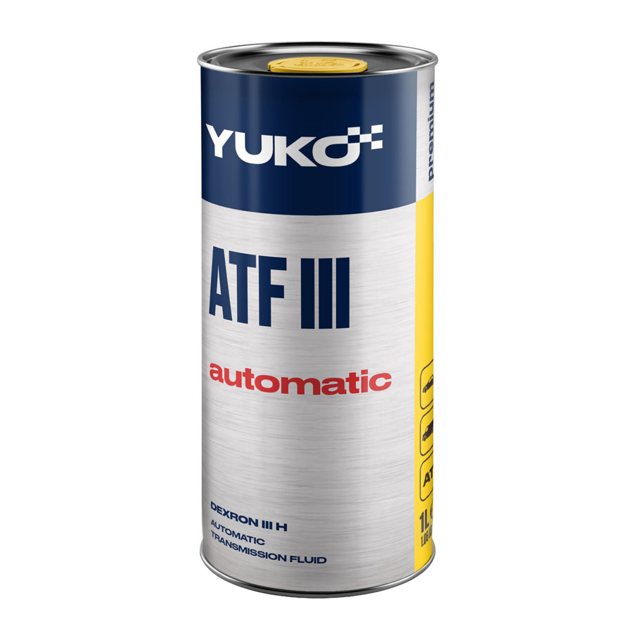 Рідина для автоматичних трансмісій YUKO ATF III каністра 1л жерсть Рідина для автоматичних трансмісій YUKO ATF III каністра 1л жерсть