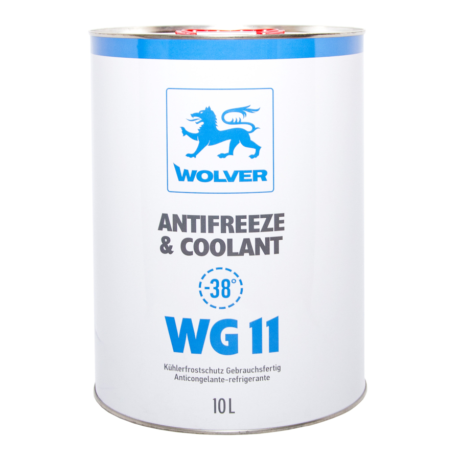 Рідина охолоджуюча WOLVER ANTIFREEZE & COOLANT WG11 (BLUE)    відро 10л жерсть