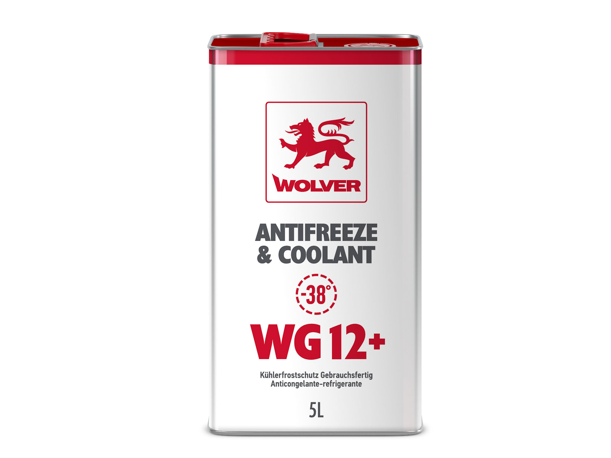 Рідина охолоджуюча WOLVER ANTIFREEZE & COOLANT WG12+    каністра 5л жерсть