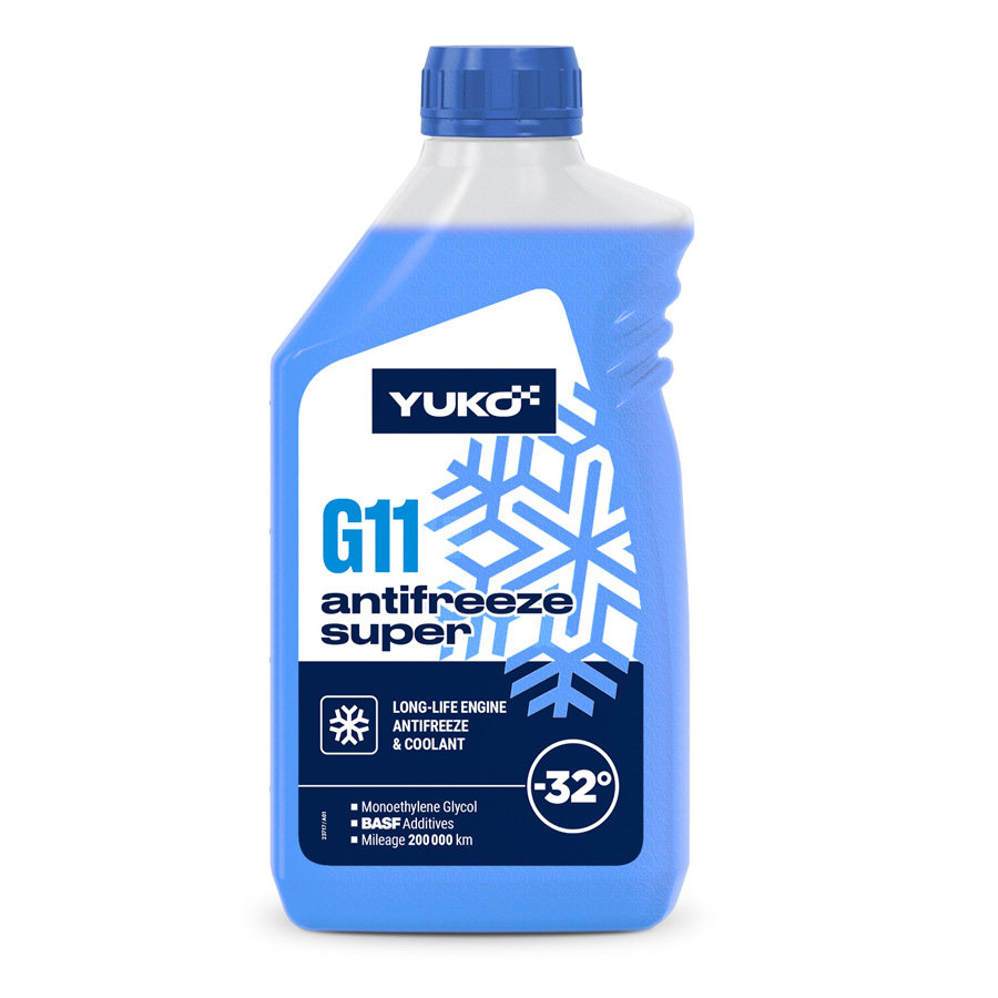 Рідина охолоджуюча YUKO Antifreeze -32 (Super G11 синій) 1кг каністра 1л ПЕ Рідина охолоджуюча YUKO Antifreeze -32 (Super G11 синій) 1кг каністра 1л ПЕ
