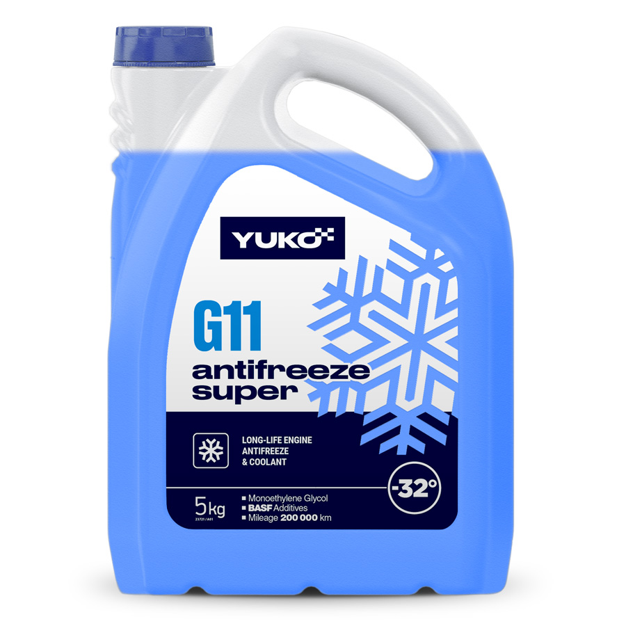 Рідина охолоджуюча YUKO Antifreeze -32 (Super G11 синій)   5кг каністра 5л ПЕ
