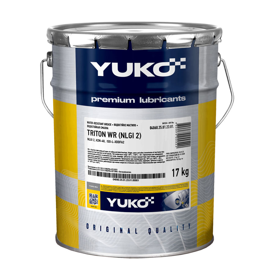 Мастило YUKO TRITON WR (NLGI 2)   17кг відро 20л жерсть