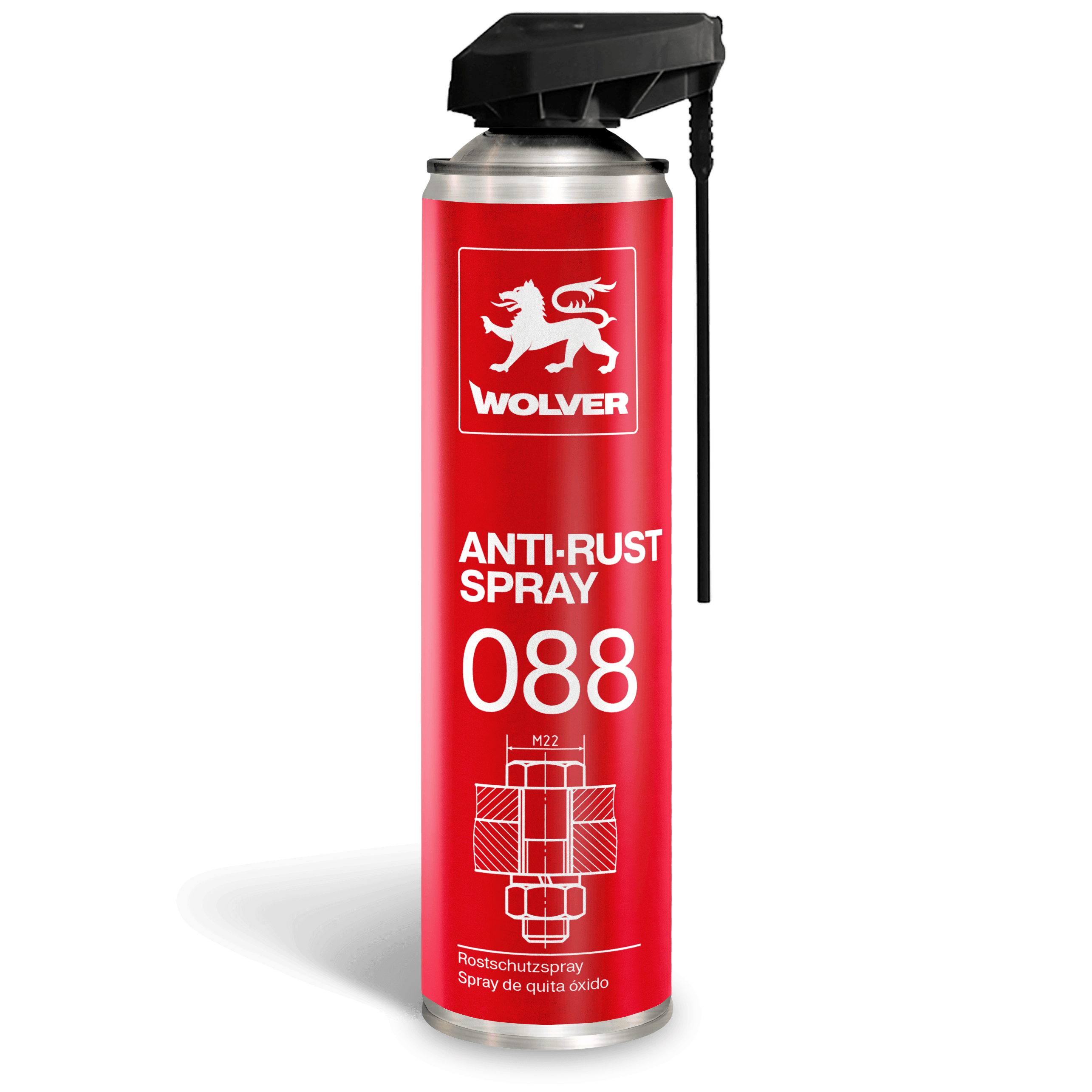 Очисник іржі проникаючий WOLVER ANTI-RUST SPRAY 088    балон 500 мл жерсть
