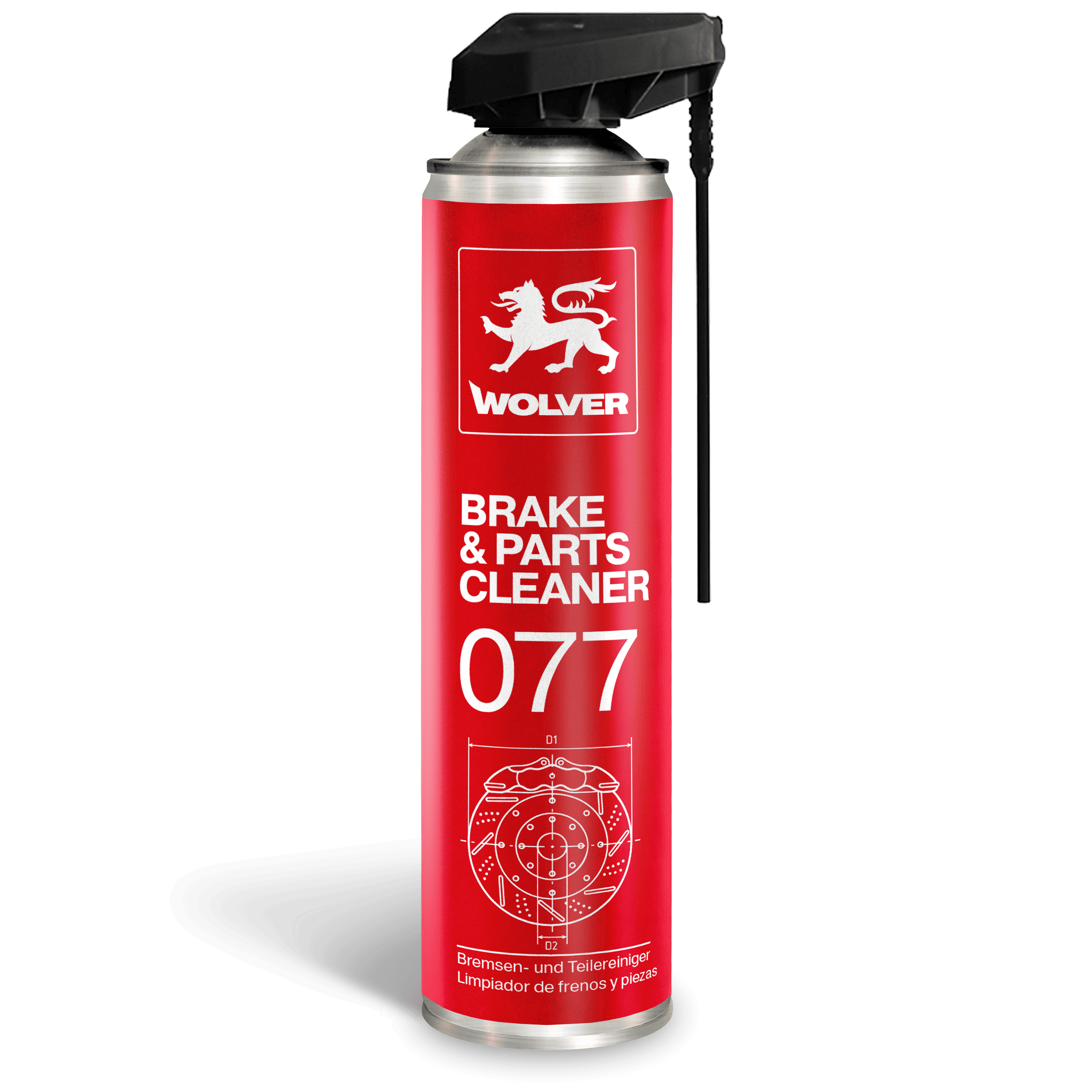 Очисник гальм WOLVER BRAKE & PARTS CLEANER 077    балон 500 мл жерсть