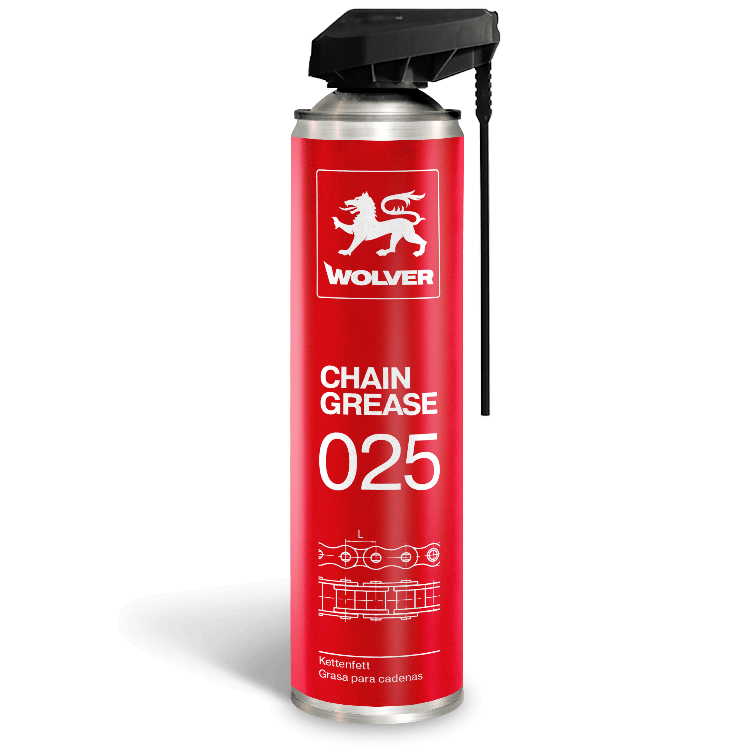 Мастило для ланцюгів WOLVER CHAIN GREASE 025    балон 500 мл жерсть
