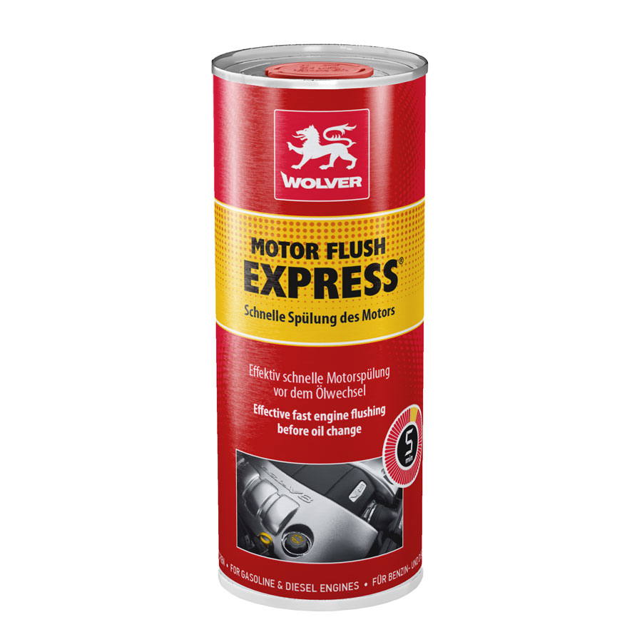 Засіб для промивання систем змащування двигуна автомобіля WOLVER Motor Flush EXPRESS    балон 350ml жерсть easy-open