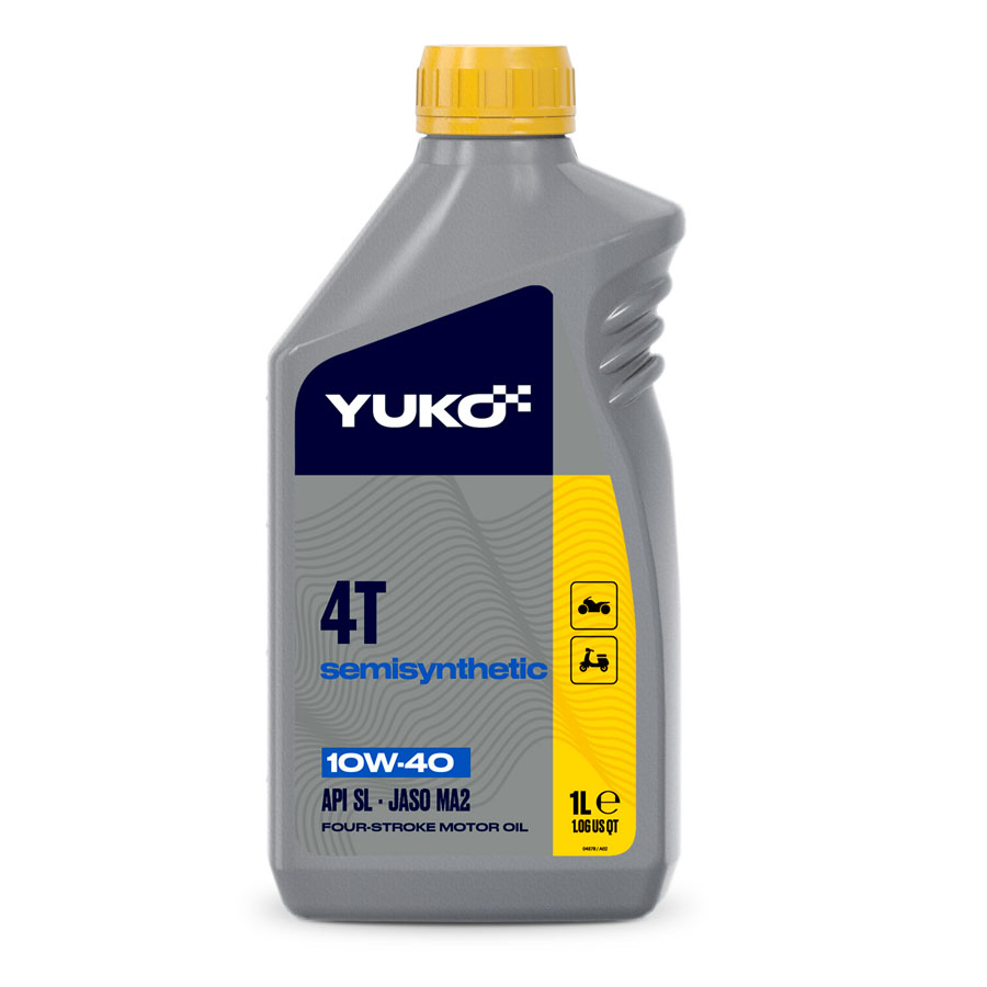 Олива для малих чотирьохтактних бензинових двигунів YUKO SEMISYNTHETIC 4T 10W-40 API SL каністра 1л ПЕ Олива для малих чотирьохтактних бензинових двигунів YUKO SEMISYNTHETIC 4T 10W-40 API SL каністра 1л ПЕ