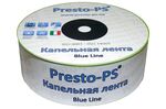 Крапельна стрічка Presto-PS щілинна Blue Line отвори через 20 см, витрата води 2,4 л/год, довжина 500 м (BL-20-500)