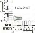 F01020432R Болт M8X 1.25X16 U5739 8.8 ZN