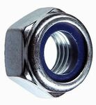 Гайка з пластиковим кільцем (контргайка), кл.міц. 8, DIN985 оцинкована, М12